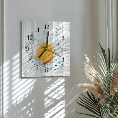 Wanduhr aus glas Wasser