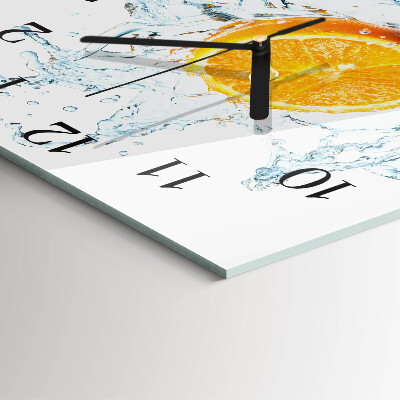 Wanduhr aus glas Wasser