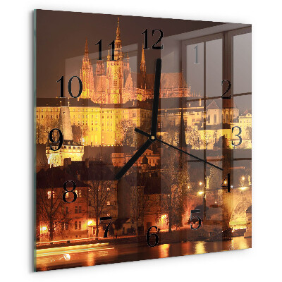 Wanduhr aus glas Prag