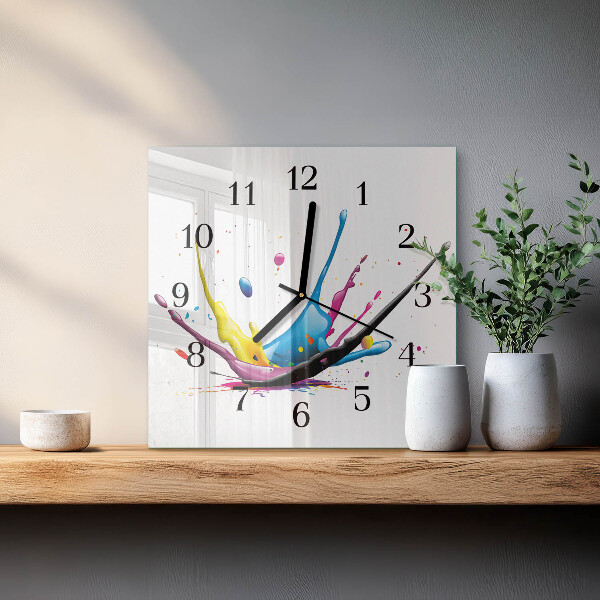 Wanduhr aus glas Farbe