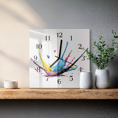 Wanduhr aus glas Farbe