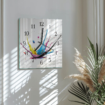 Wanduhr aus glas Farbe