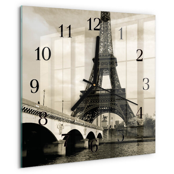 Wanduhr aus glas Paris