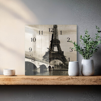 Wanduhr aus glas Paris