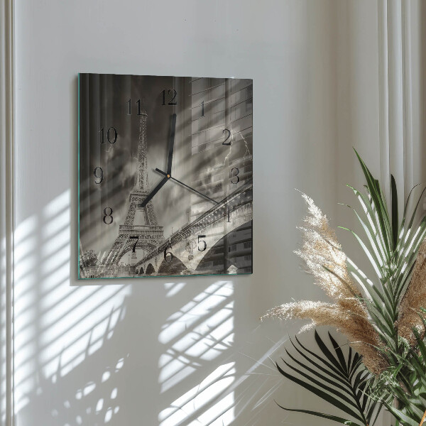 Wanduhr aus glas Paris