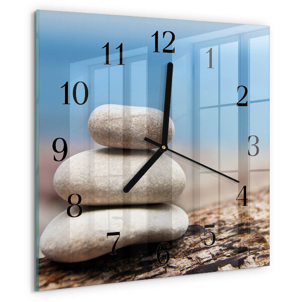 Wanduhr aus glas Steine
