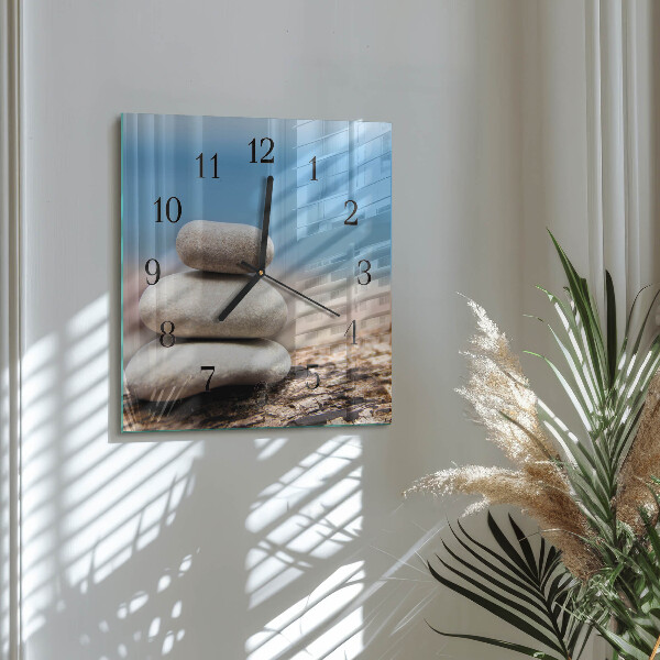 Wanduhr aus glas Steine