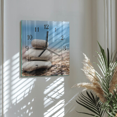 Wanduhr aus glas Steine