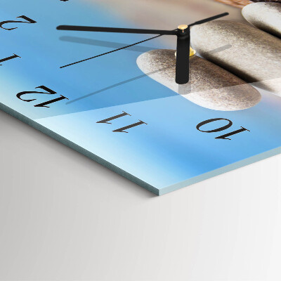 Wanduhr aus glas Steine