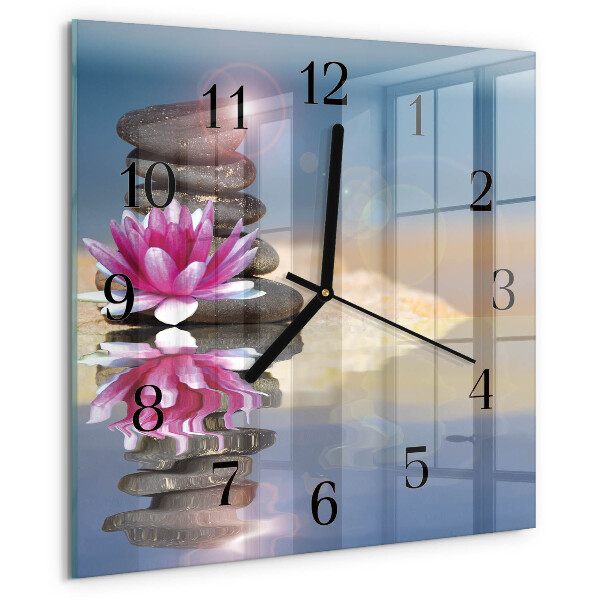 Wanduhr aus glas Wassersteine