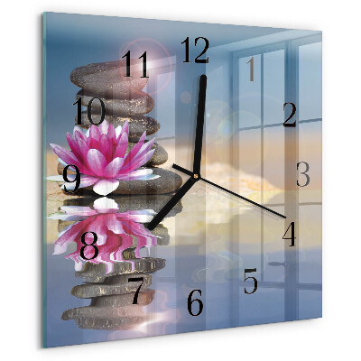 Wanduhr aus glas Wassersteine