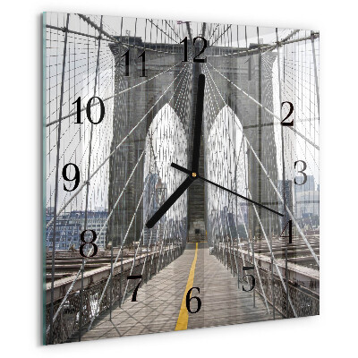 Wanduhr aus glas Brooklyn Bridge