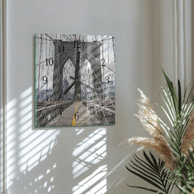 Wanduhr aus glas Brooklyn Bridge