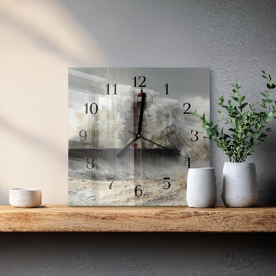 Wanduhr aus glas Sturm