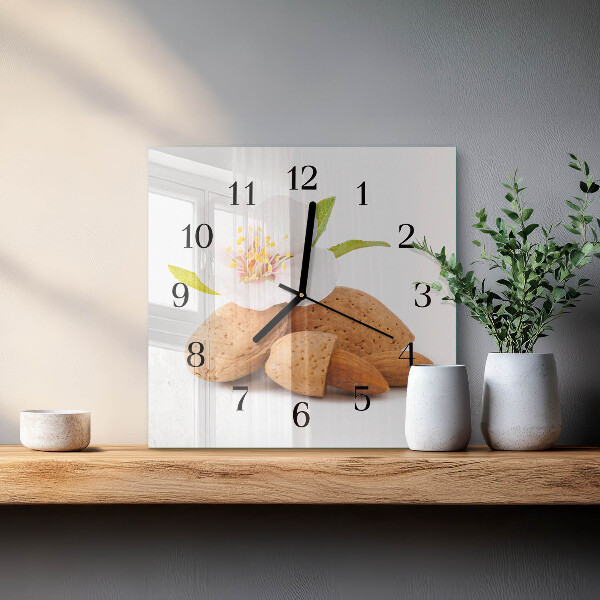Wanduhr aus glas Mandeln