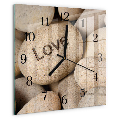 Wanduhr aus glas Steine