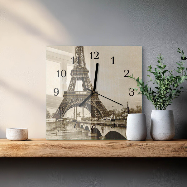 Wanduhr aus glas Paris