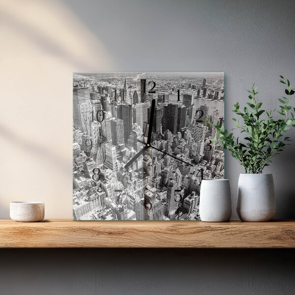 Wanduhr aus glas Horizont