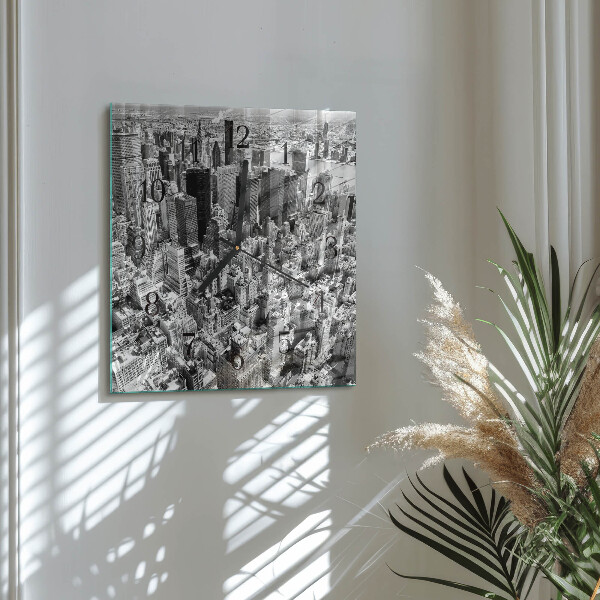 Wanduhr aus glas Horizont