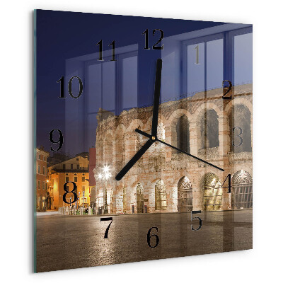 Wanduhr aus glas Nachtlicht