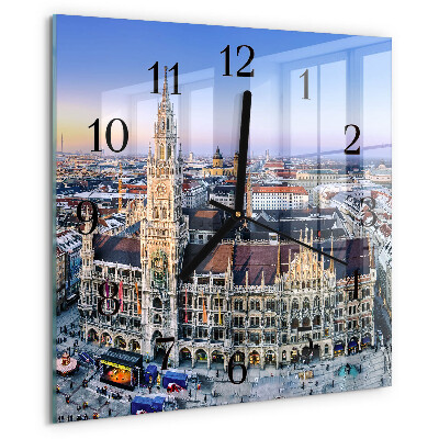 Wanduhr aus glas Horizont