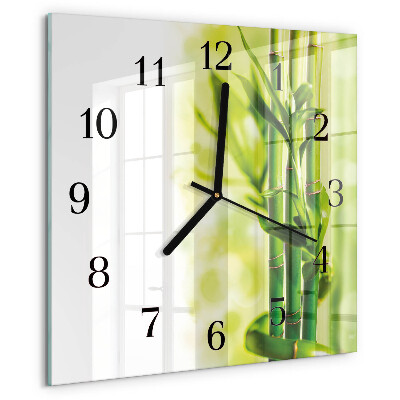 Wanduhr aus glas Bambus