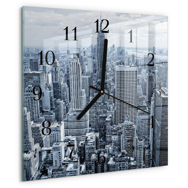 Wanduhr aus glas Stadt