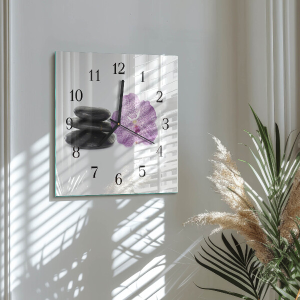 Wanduhr aus glas Steine