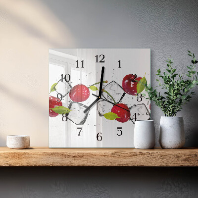 Wanduhr aus glas Kirscheis