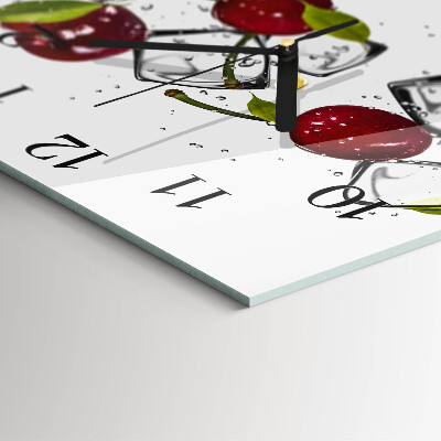 Wanduhr aus glas Kirscheis