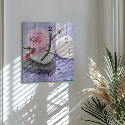 Wanduhr aus glas Steine