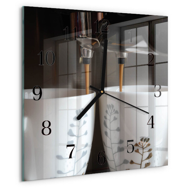 Wanduhr aus glas Kaffeemaschine