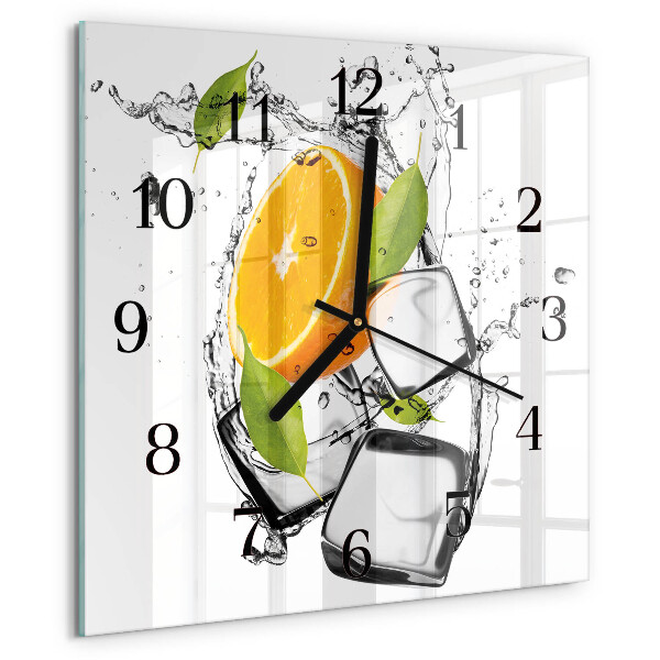 Wanduhr aus glas Eis
