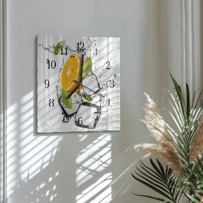 Wanduhr aus glas Eis