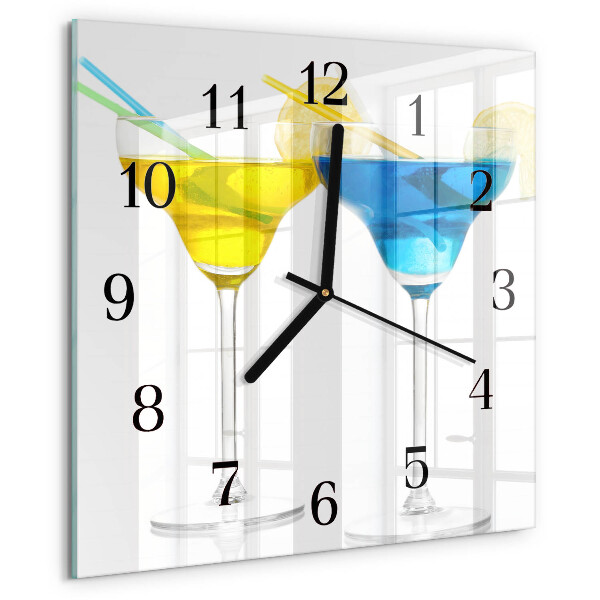 Wanduhr aus glas Cocktail