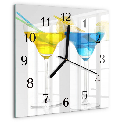 Wanduhr aus glas Cocktail