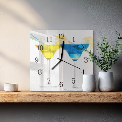 Wanduhr aus glas Cocktail