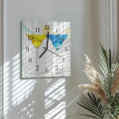 Wanduhr aus glas Cocktail