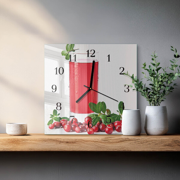 Wanduhr aus glas Cranberries