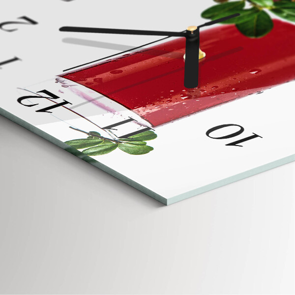 Wanduhr aus glas Cranberries