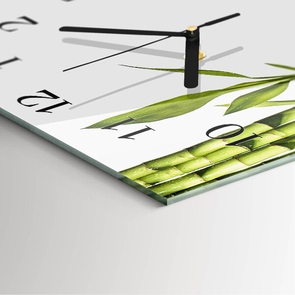 Wanduhr aus glas Bambus