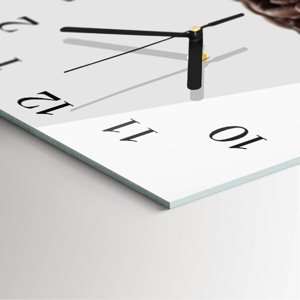 Wanduhr aus glas Kaffeebohnen