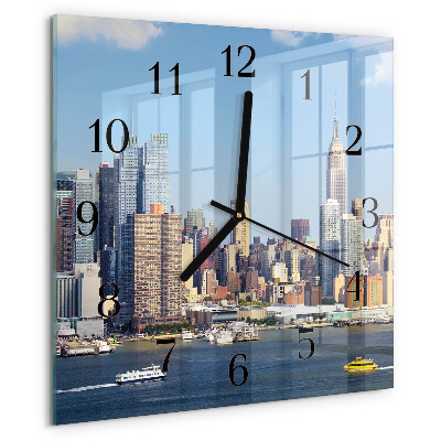 Wanduhr aus glas Horizont
