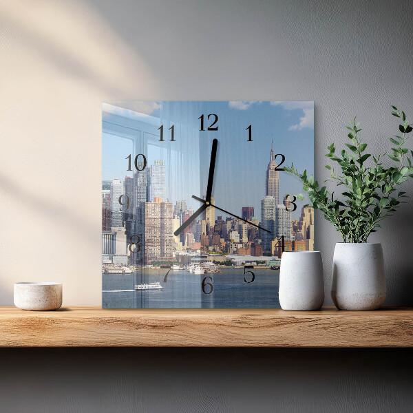 Wanduhr aus glas Horizont