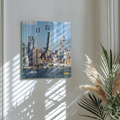 Wanduhr aus glas Horizont