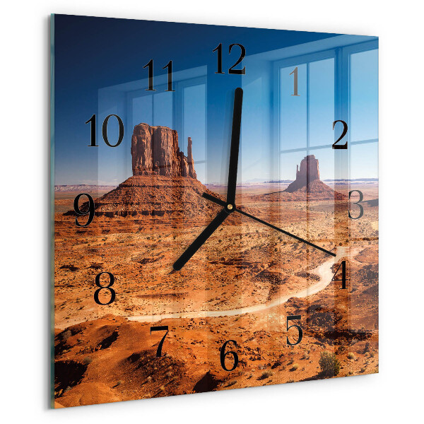Wanduhr aus glas Wüste
