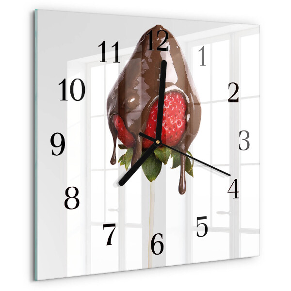Wanduhr aus glas Schokolade