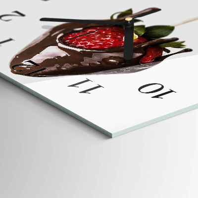 Wanduhr aus glas Schokolade