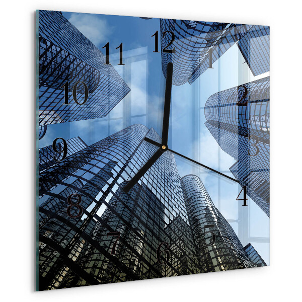 Wanduhr aus glas Glasgebäude