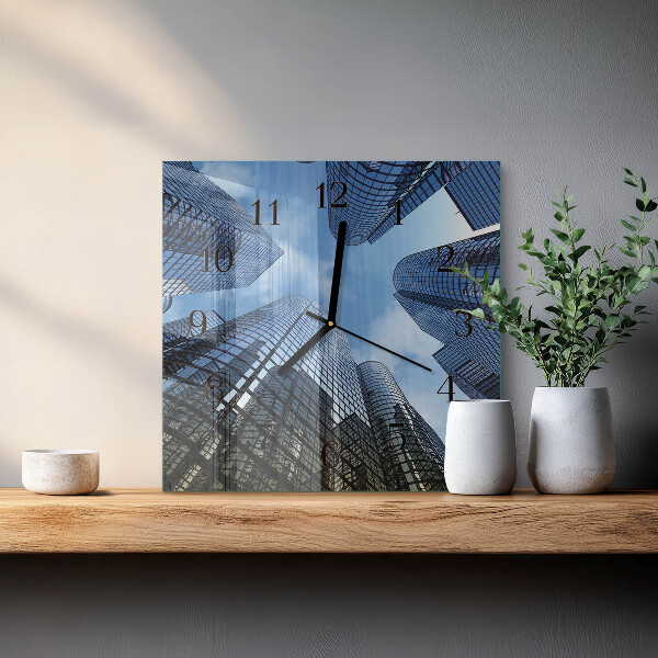 Wanduhr aus glas Glasgebäude